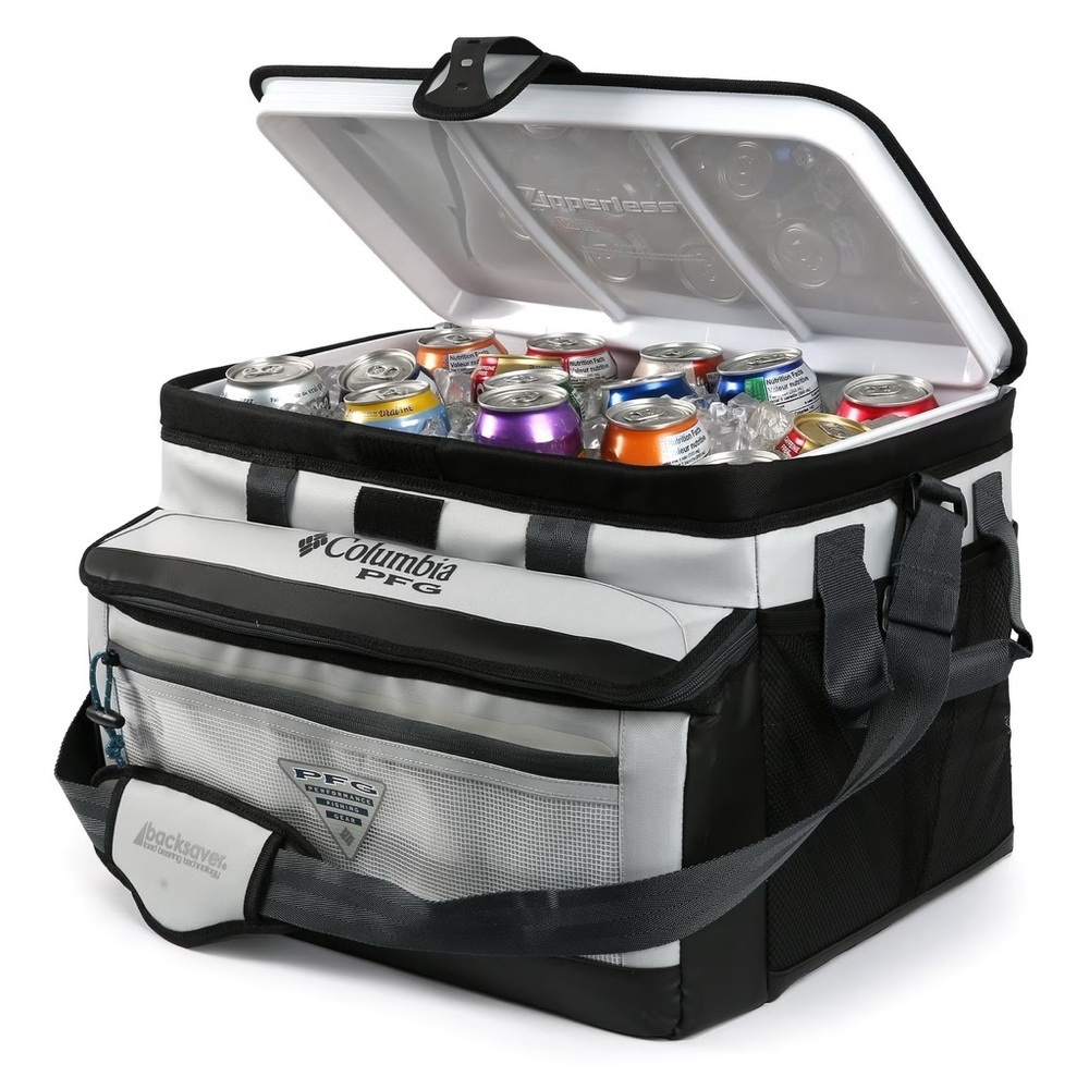 Columbia PFG Brewha 58 Can Cooler Tan Camping Party Beach Outdoor Heavy Duty